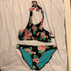 Tropical print bikini
